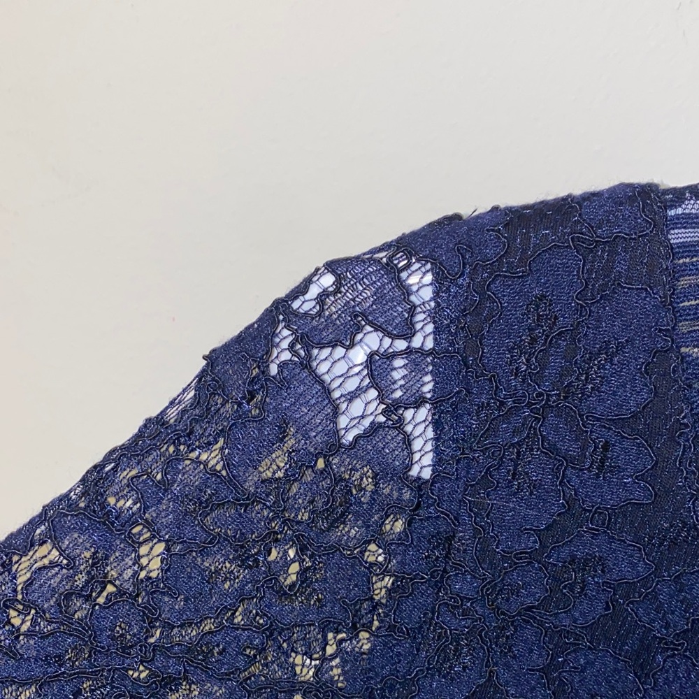 NWT!! Diane Von Furstenberg Zarita Navy Lace 3/4 Sleeve Sheath Dress Size 2 - Picture 16 of 16